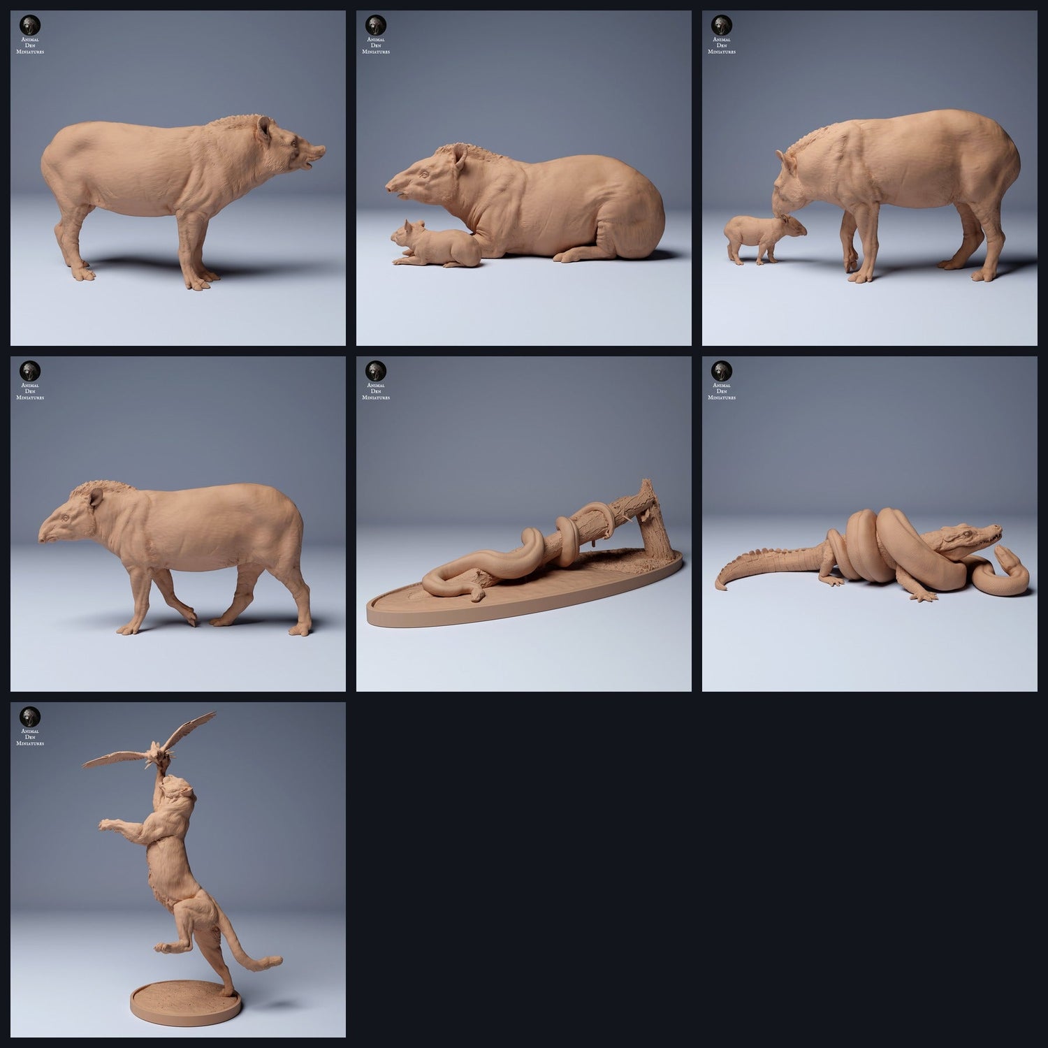 Dieses Bild ist das Kategoriebild für das Release 24_04: Amazonas-Tierminiaturen und Tierfiguren für Diorama und Modellbau