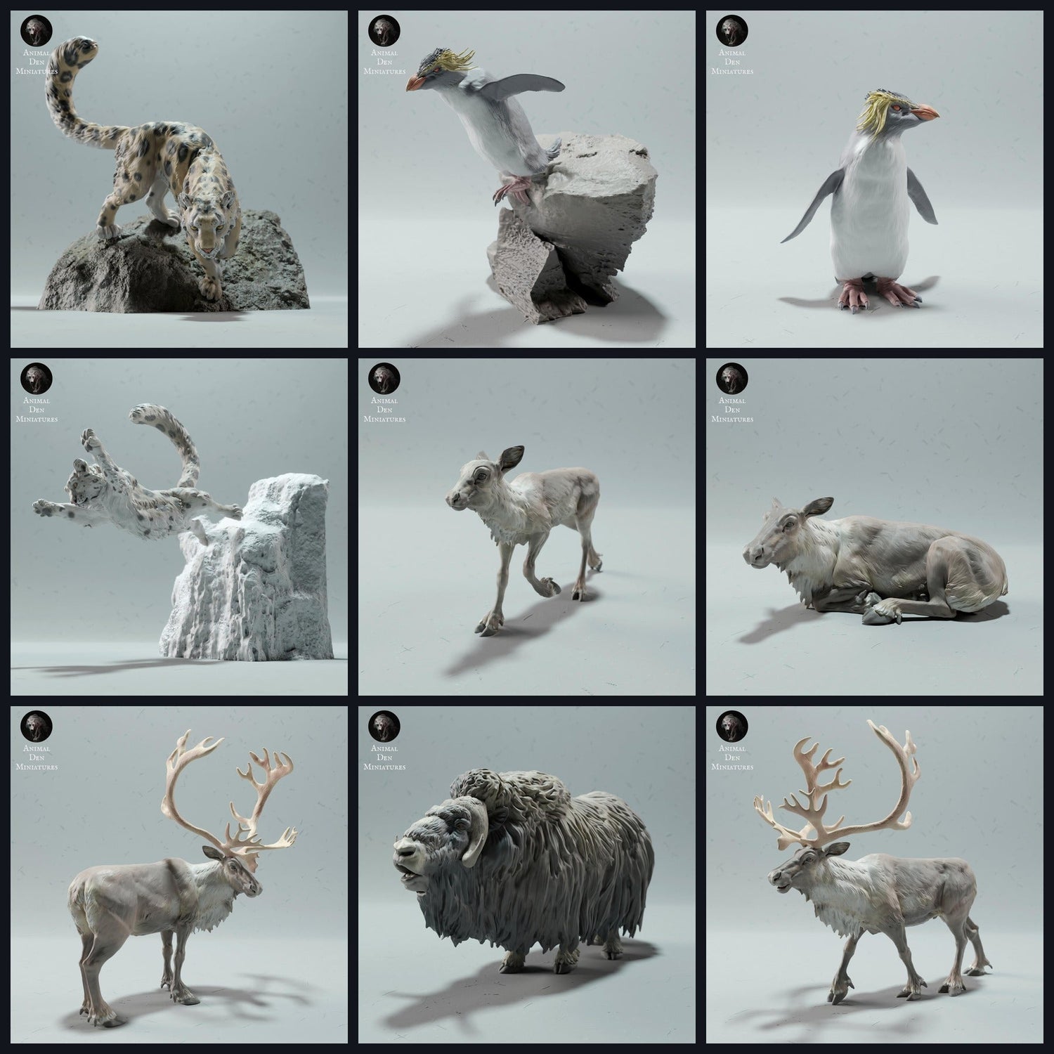 Dieses Bild ist das Kategoriebild für das Release 22_12: Tundra-Tierminiaturen für Diorama und Modellbau