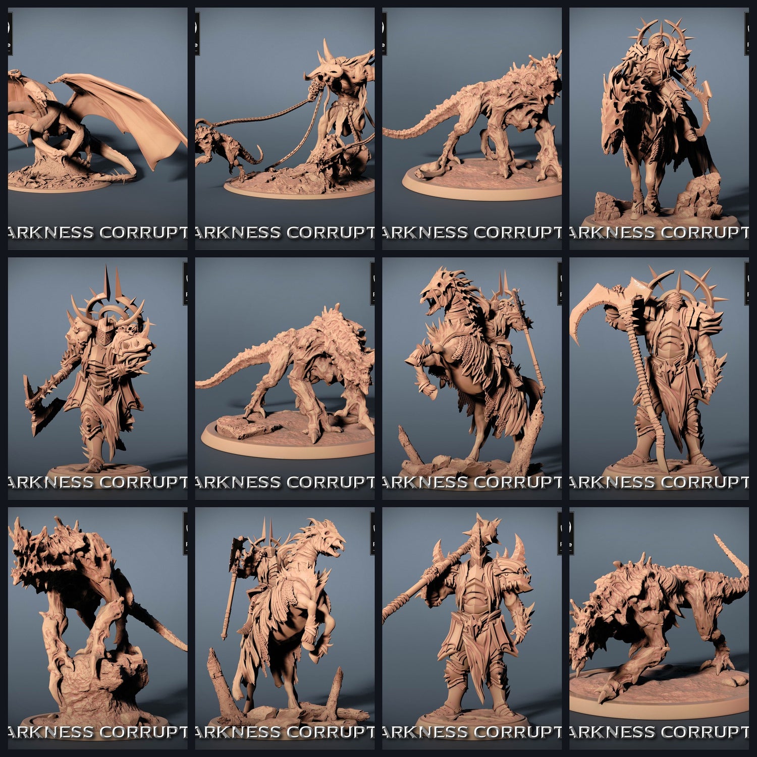 Dieses Bild ist das Kategoriebild für das Release 23_07: Darkness Corrupts – Höllische Reiter, Krieger & Bestien