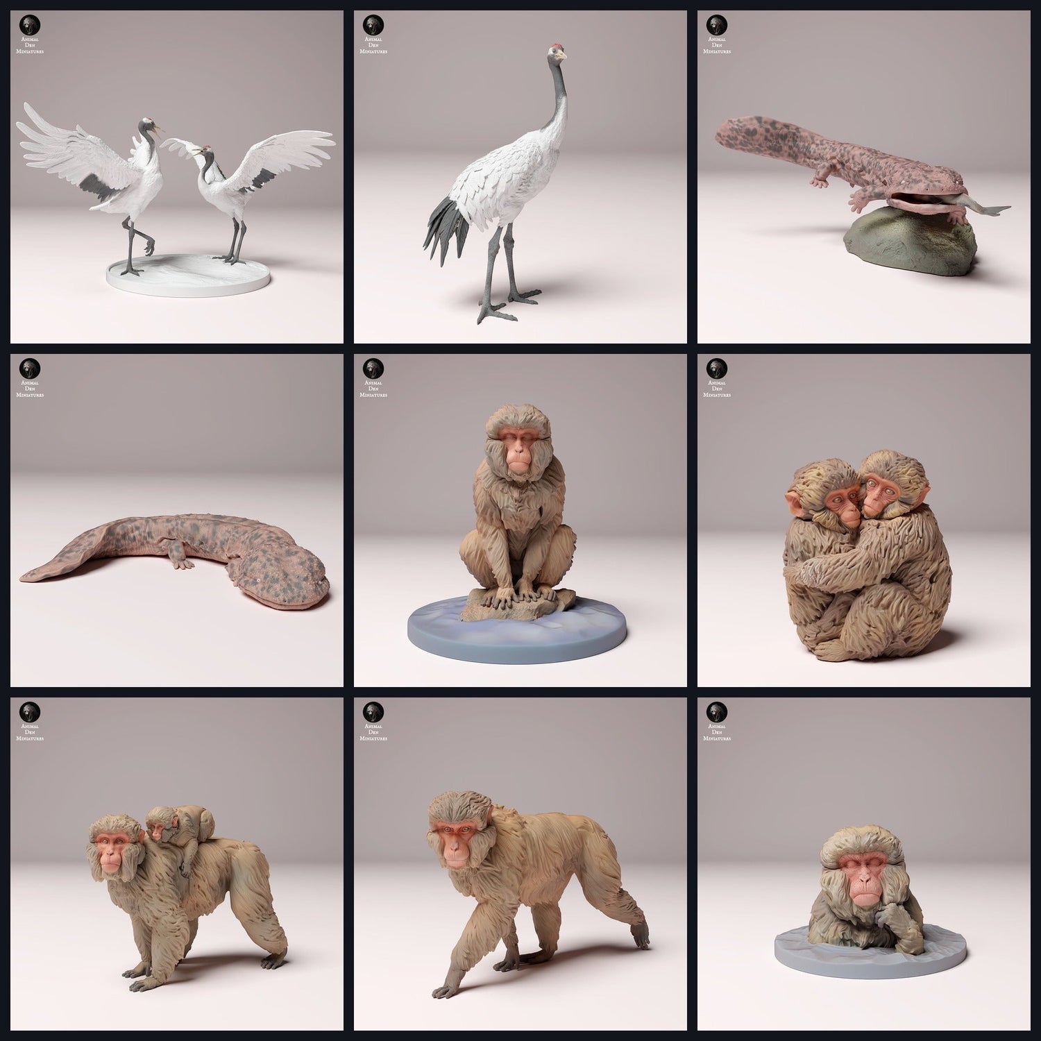 Dieses Bild ist das Kategoriebild für das Release 24_10: Japanische Tierminiaturen und Tierfiguren für Diorama und Modellbau
