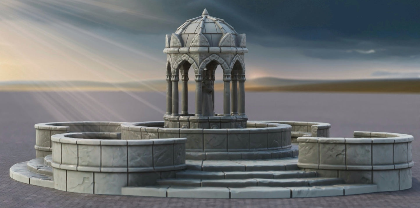 Produktfoto Tabletop 28mm The Printing Goes Ever On (TPGEO) 0: Brunnen A Ivory City - Fontaine Königreich Gonthan