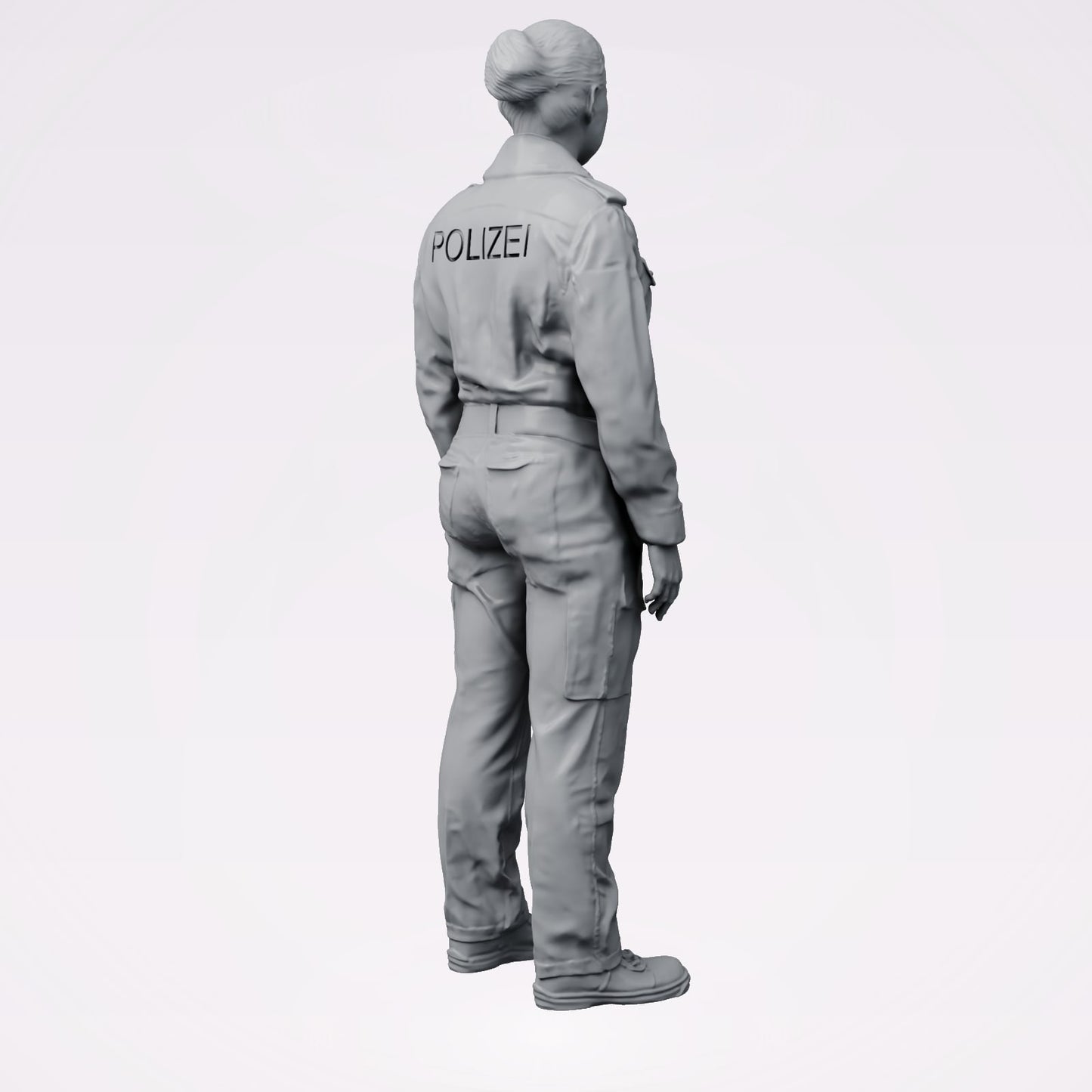 Diorama Modellbau Produktfoto 3: Stehende Figur: deutscher Polizist mit Einsatzgürtel (B020)