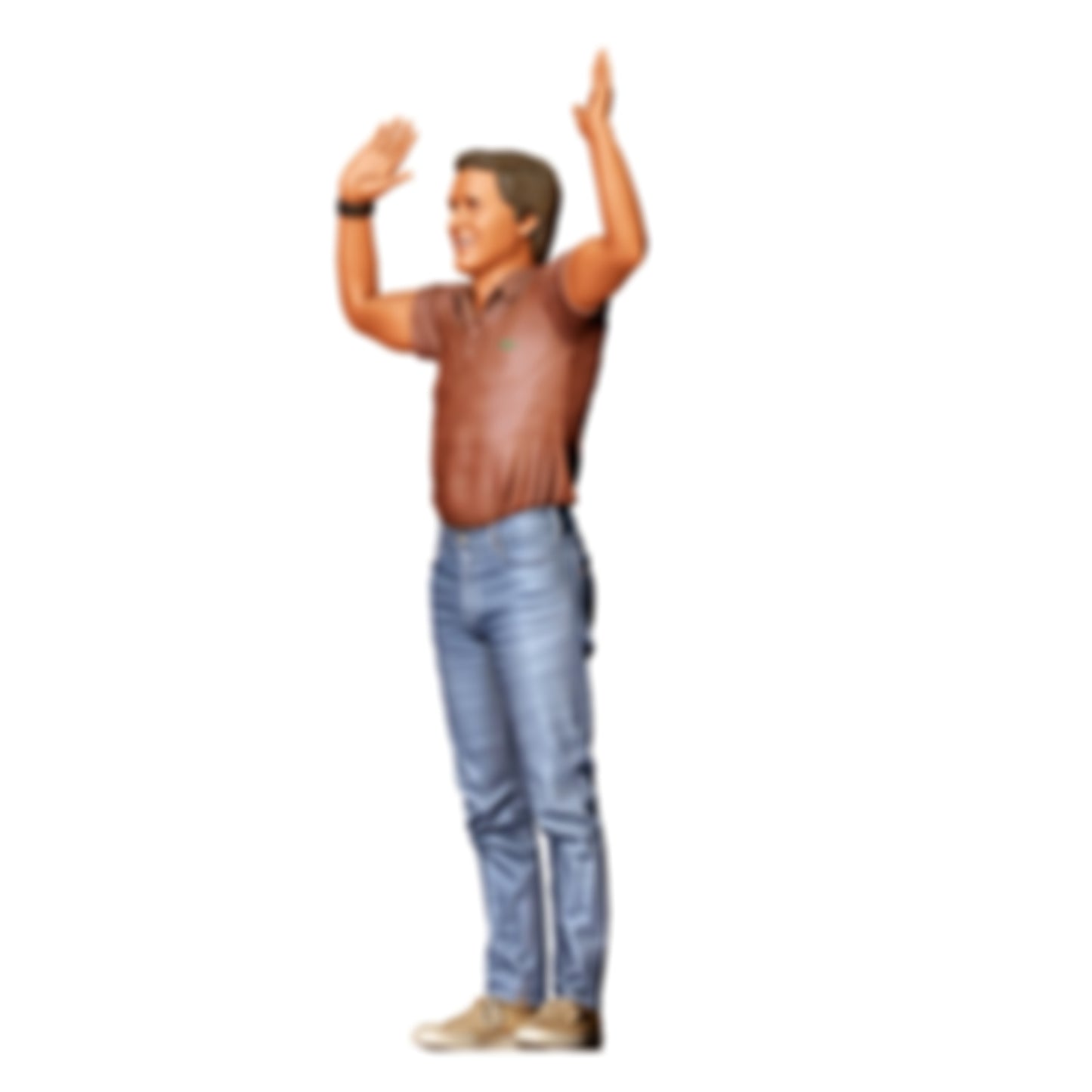 3DP Miniatures 3: Stehende Figur: Mann mit erhobenen Armen (Ref. Nr. 497)