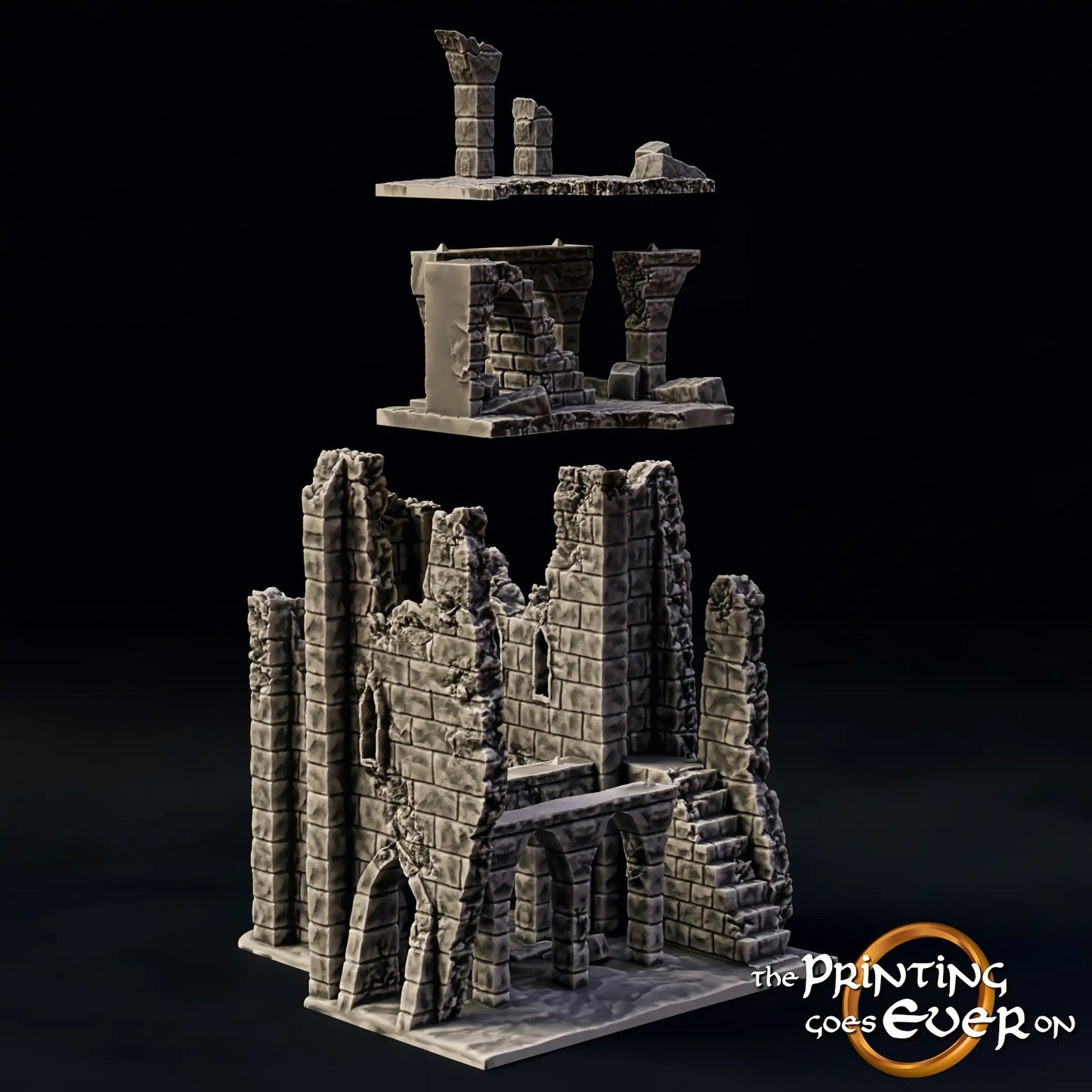 Produktfoto Tabletop 28mm The Printing Goes Ever On (TPGEO) 0: Ruine E - Trümmer einer mittelalterlichen Stadt - Zerstörtes Haus