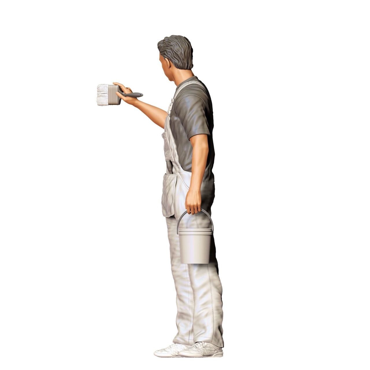 Produktbild 6 von 6: Miniatur Figur: Maler/ Lackiere mit Pinsel und Eimer - Handwerker (Nr. 278)