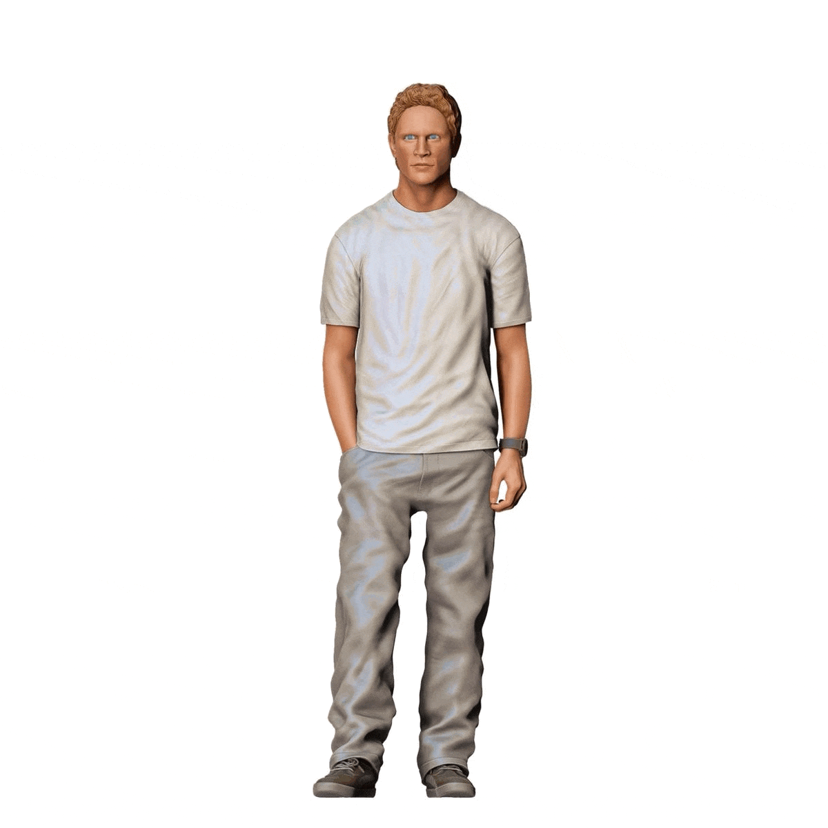 Miniatur Figur: Mann mit Hemd und Jeans (Nr. 282)