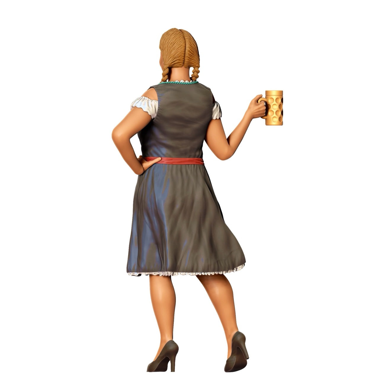 Miniatur Figur Oktoberfest: Wiesen Gäste: Frau mit traditionellem Dirndl Outfit und Bier Krug (Nr. 290)
