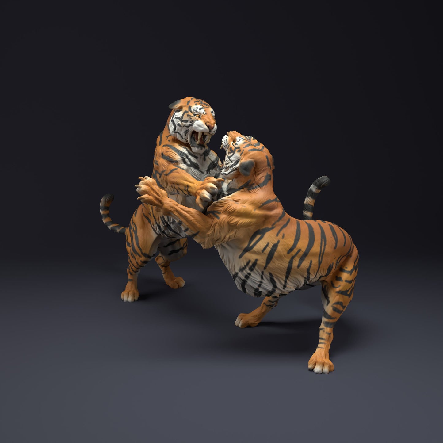 Produktfoto Tier Figur Diorama, Modellbau: 0: Wildtier Figur: kämpfende Bengalische Tiger – Diorama Zubehör (Ref 01_01_37)