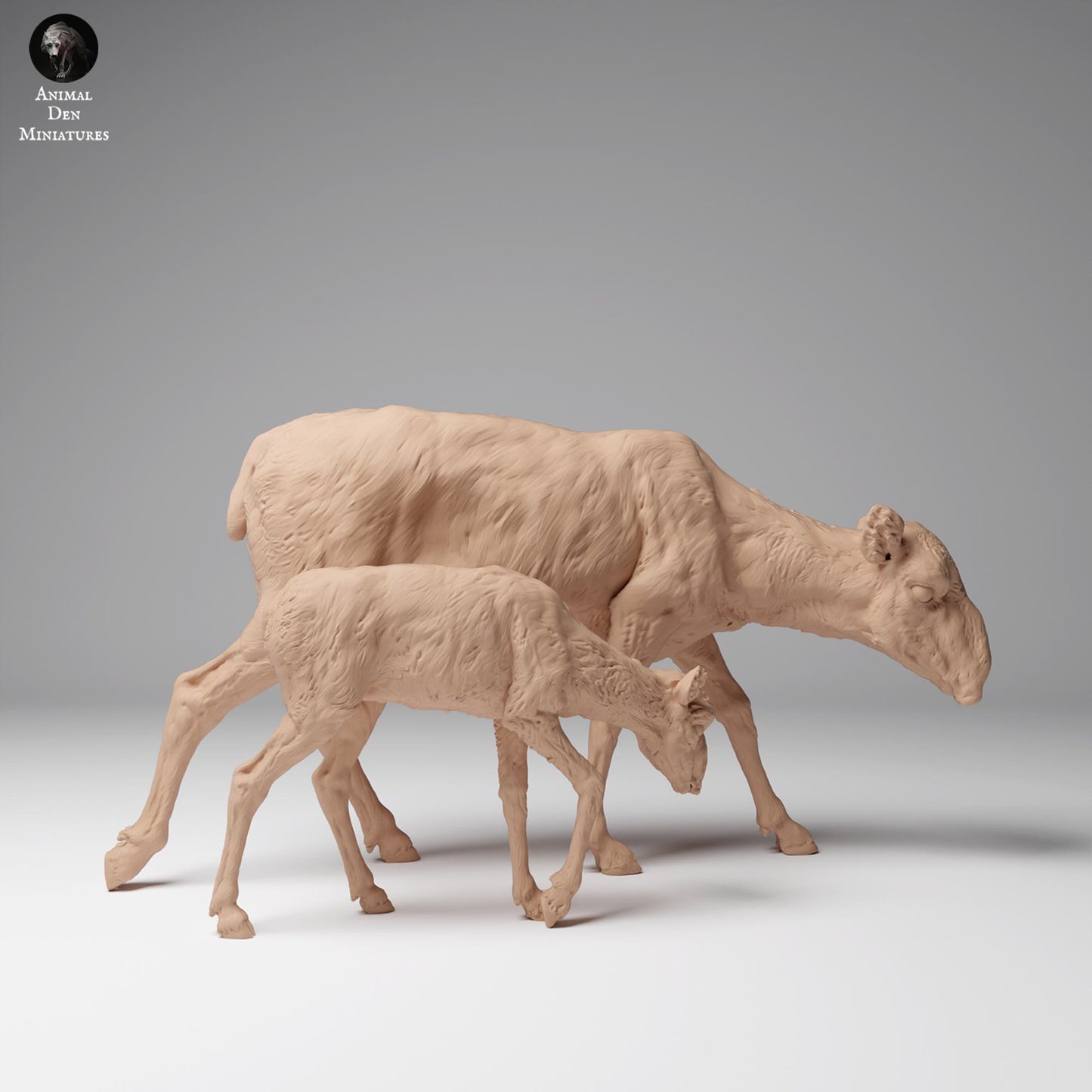 Produktfoto Tier Figur Diorama, Modellbau: 0: Wildtier Figur: Mongolische Saiga – Weibchen und Kalb (Ref 24_12_09)