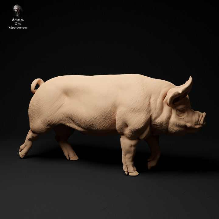 Produktfoto Tier Figur Diorama, Modellbau: 0: Bauernhof Tier Figuren: Eber gehend - Berkshire Pig