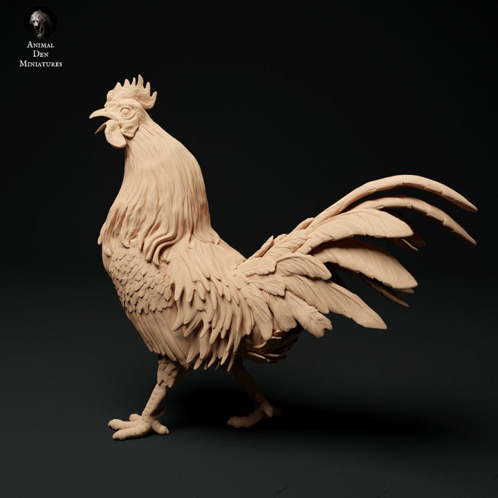 Produktfoto Tier Figur Diorama, Modellbau: 0: Bauernhof Tier Figuren: 2 Hähne - laufend und krähend