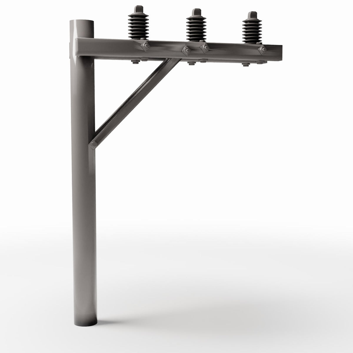 Diorama Modellbau Produktfoto 3: Diorama Infrastruktur: Strommast mit 3 Isolatoren (Ref. 933D)