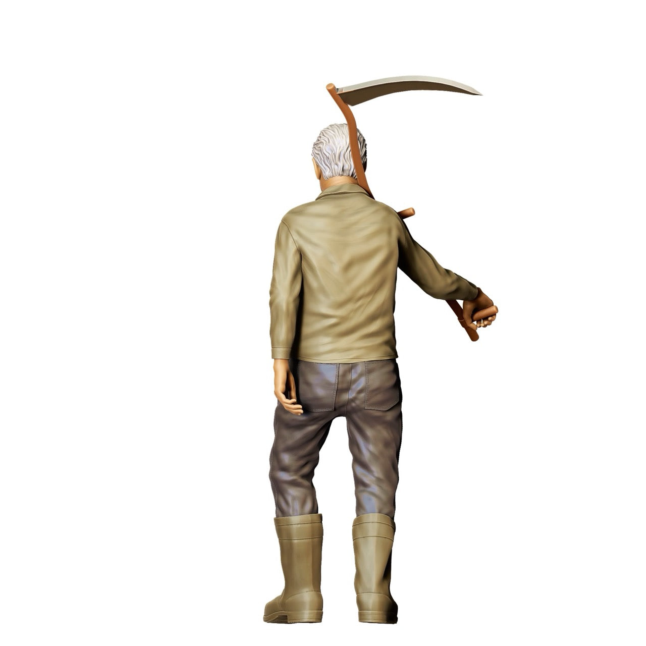 Miniatur Figur: Bauer mit Sense A - Alter Landwirt bei der Arbeit (Nr. 299)