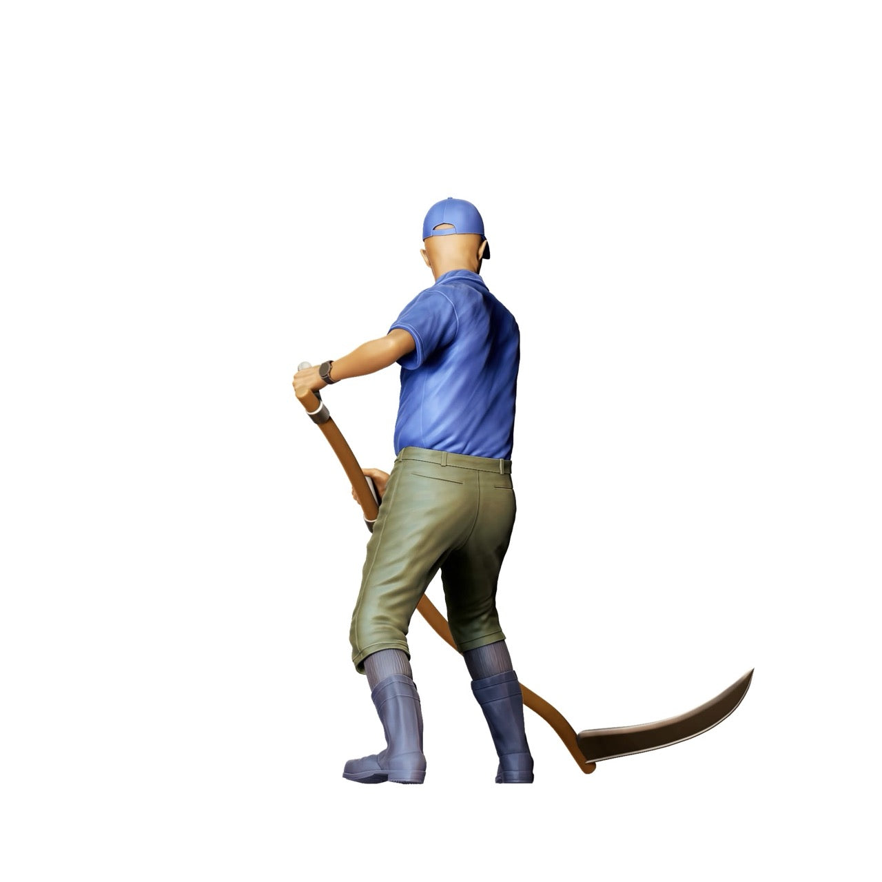 Miniatur Figur: Bauer mit Sense B - Alter Landwirt bei der Arbeit (Nr. 300)