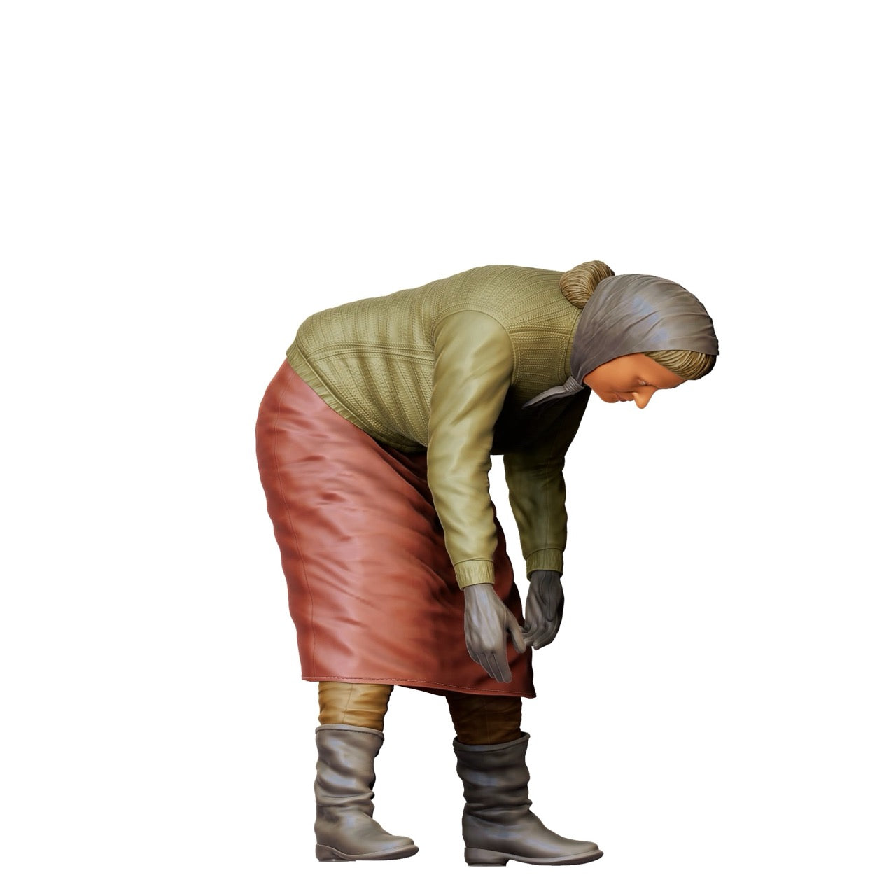 Miniatur Figur: Bäuerin auf dem Feld - Alte Landwirtin bei der Arbeit (Nr. 301)