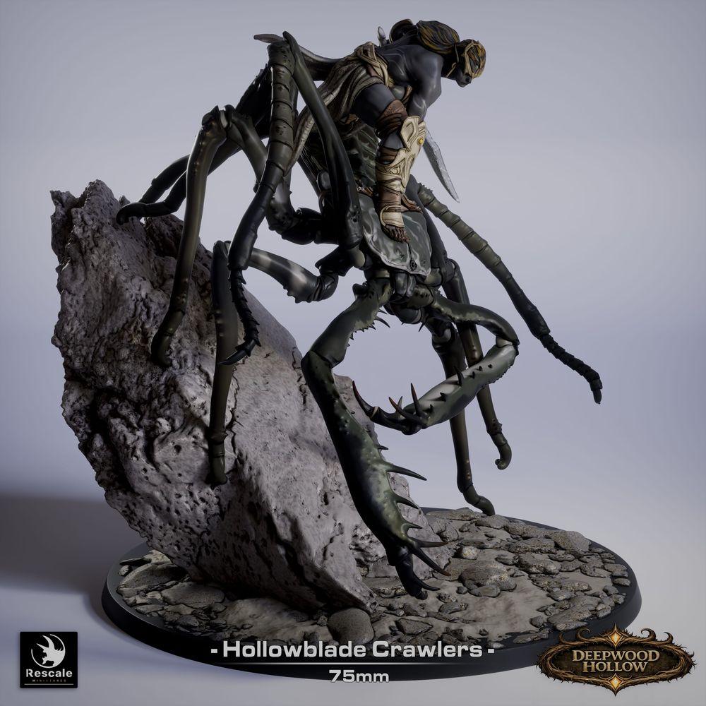 Produktfoto Tabletop 28mm Lord of the Print (LotP) 0: Tabletop Miniatur: Spinnenreiter-Assassine auf Spinnenbestie, Hinterhalt-Kämpfer mit Dolch (26_03_F6)