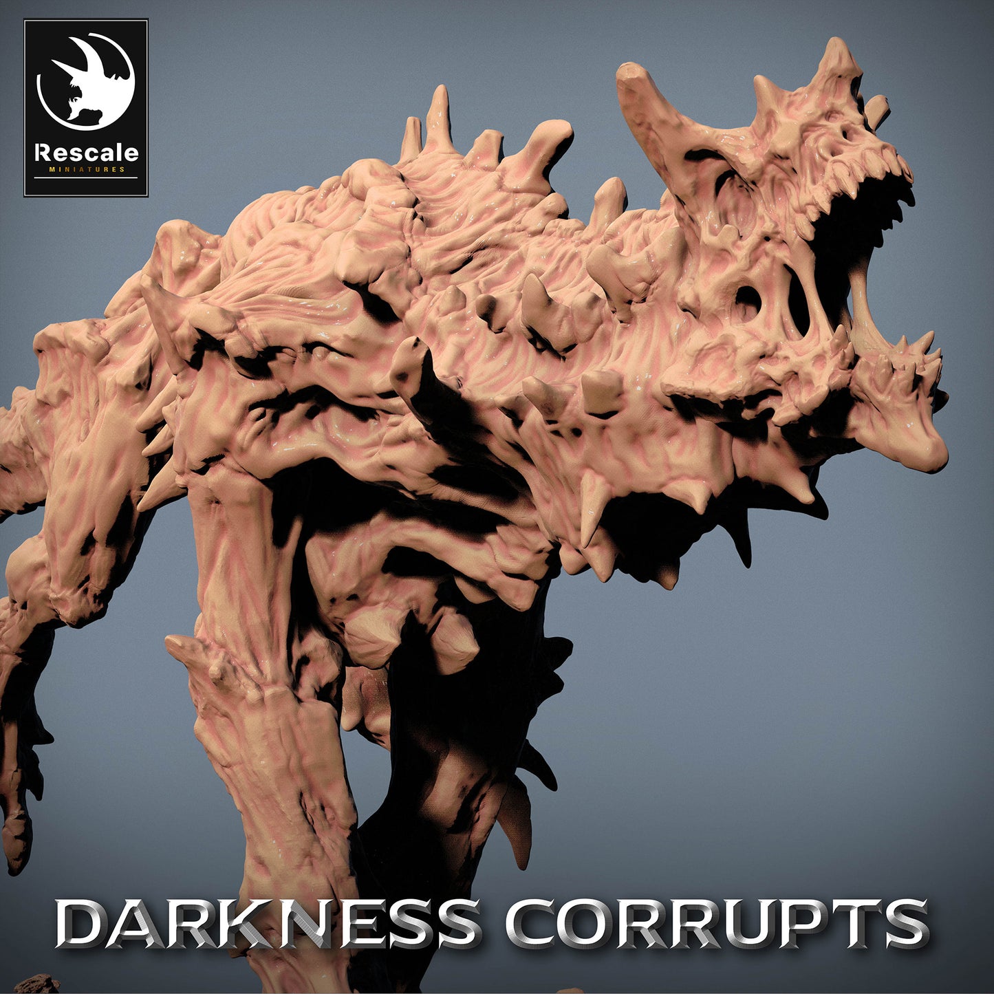 Produktbild 4 von 4: Fantasy Miniatur: Höllenhund Hellhound - Dämonenbestie, Albtraum-Hund, Knochenwolf - Monster-Modell und Bossgegner für Tabletop, Skirmish, Dungeon-Crawler & Wargame (23_07_C6)
