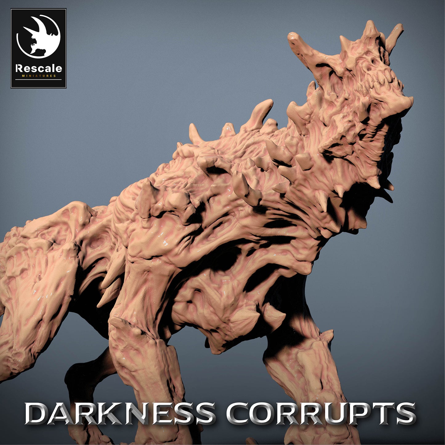 Produktbild 4 von 4: Tabletop Miniatur: Höllenhund Hellhound, Dämonenbestie der Unterwelt - Chaosbrut, Abgrund-Monster, Bossgegner für Wargaming, Dungeon-Crawl und Skirmish, Proxy Gegnermodell (23_07_C1)