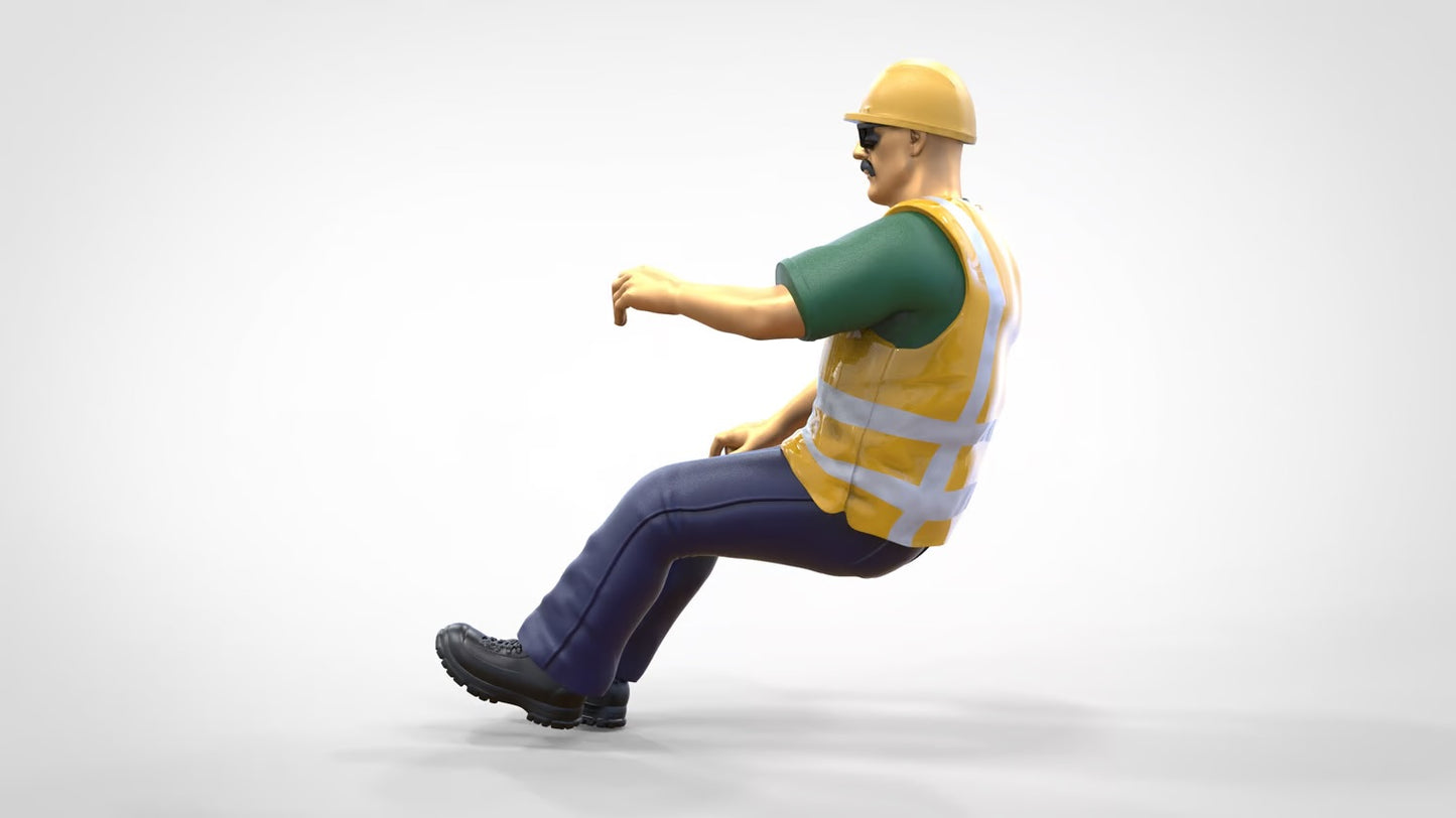 Produktfoto 0: Bauarbeiter Fahrer - Mit Helm und Sonnenbrille - Im Fahrzeug