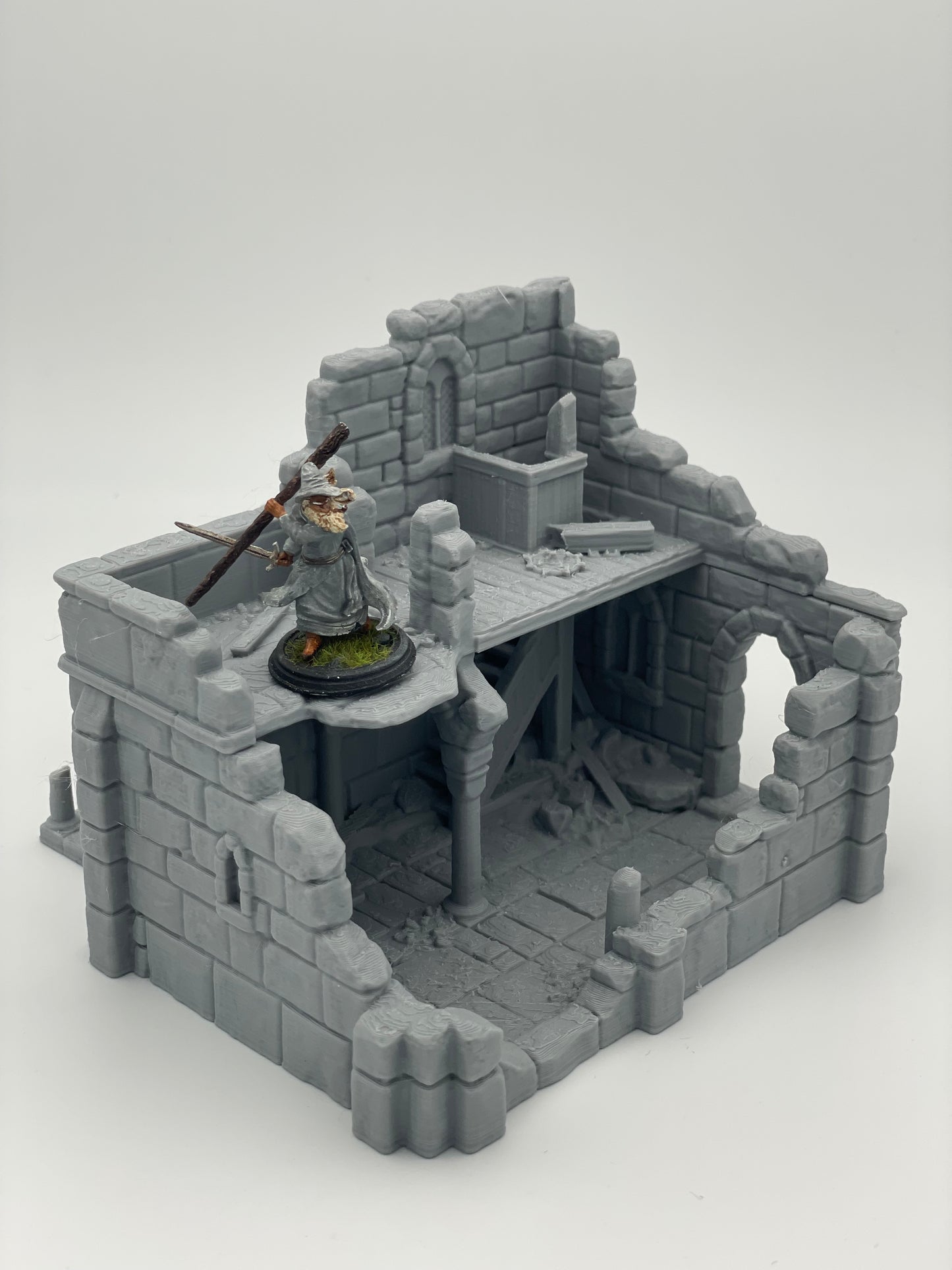 Produktfoto Tabletop 28mm The Printing Goes Ever On (TPGEO) 0: Ruine mittelalterliches Wohnhaus A2 - Überreste Gebäude aus dem Menschenreich Gonthan