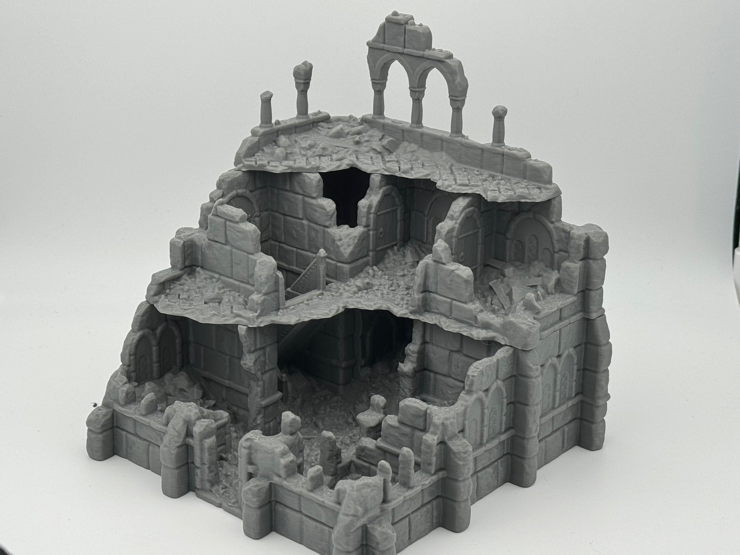 Produktfoto Tabletop 28mm The Printing Goes Ever On (TPGEO) 0: Warenhaus Ruinen Ivory City - Gebäude Königreich Gonthan - Warehouse Tabletop Terrain