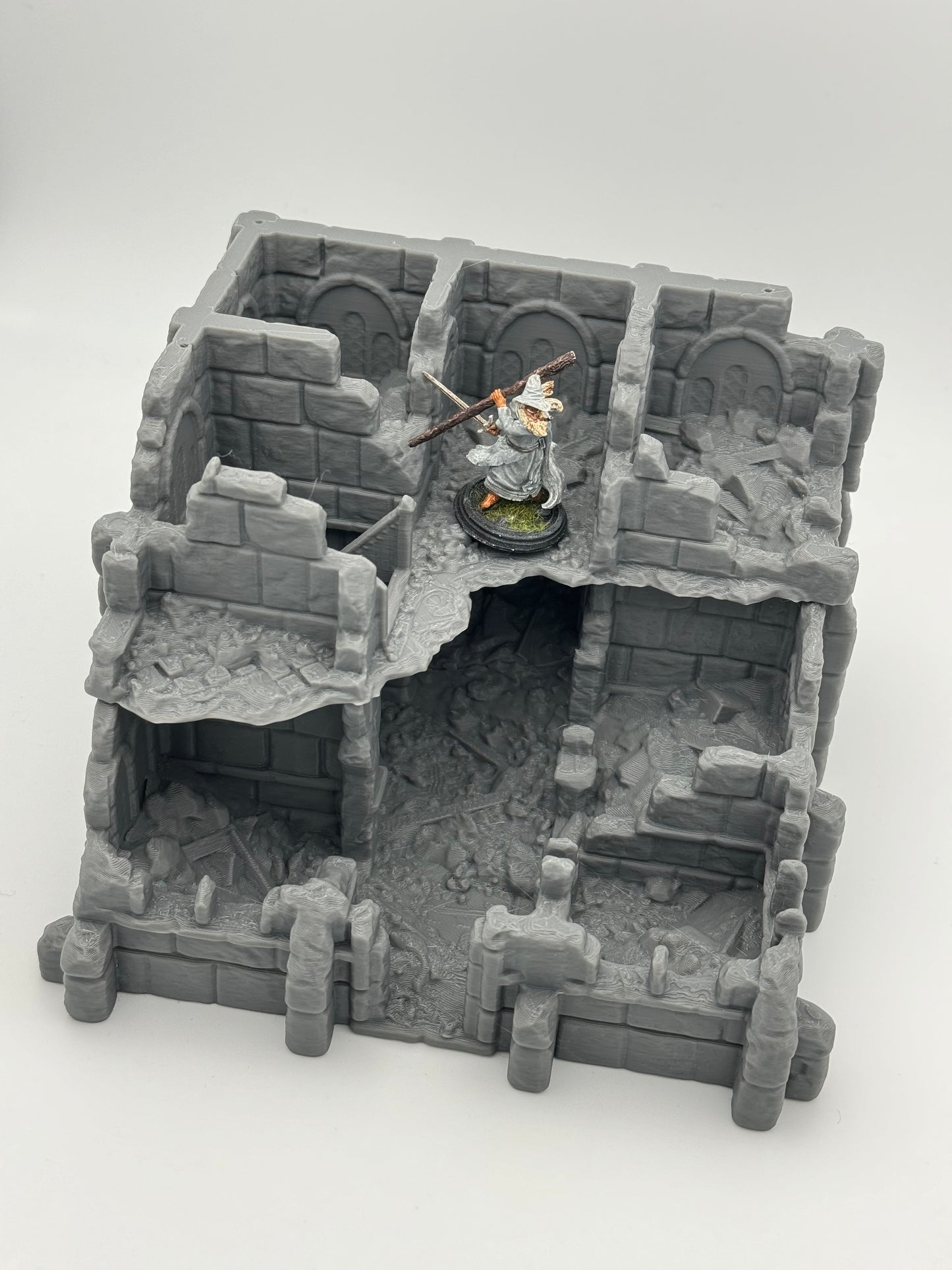 Produktfoto Tabletop 28mm The Printing Goes Ever On (TPGEO) 0: Warenhaus Ruinen Ivory City - Gebäude Königreich Gonthan - Warehouse Tabletop Terrain