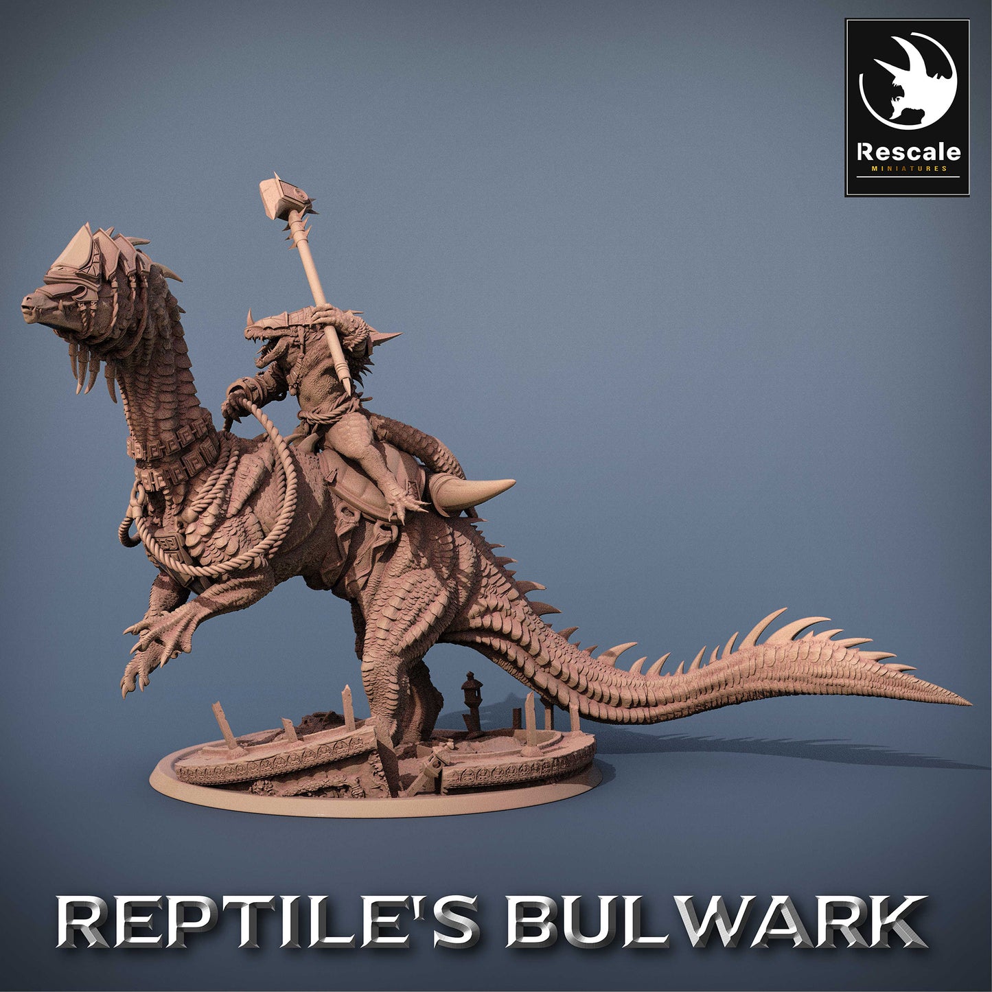 Lizardfolk Reiter - Echsen Krieger auf Dinosaurier Reittier (C8)