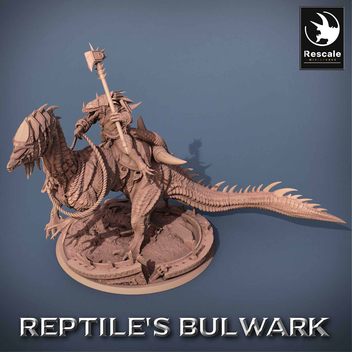 Lizardfolk Reiter - Echsen Krieger auf Dinosaurier Reittier (C8)