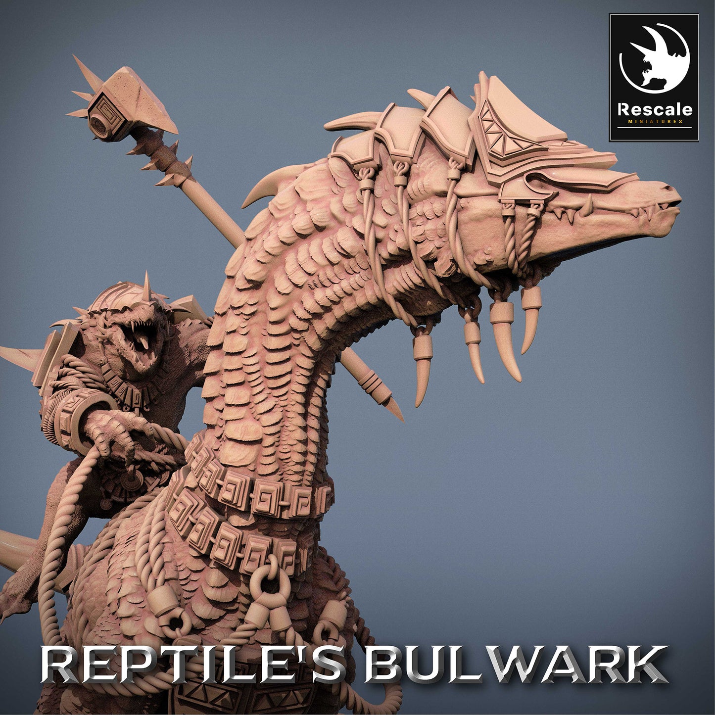 Lizardfolk Reiter - Echsen Krieger auf Dinosaurier Reittier (C8)