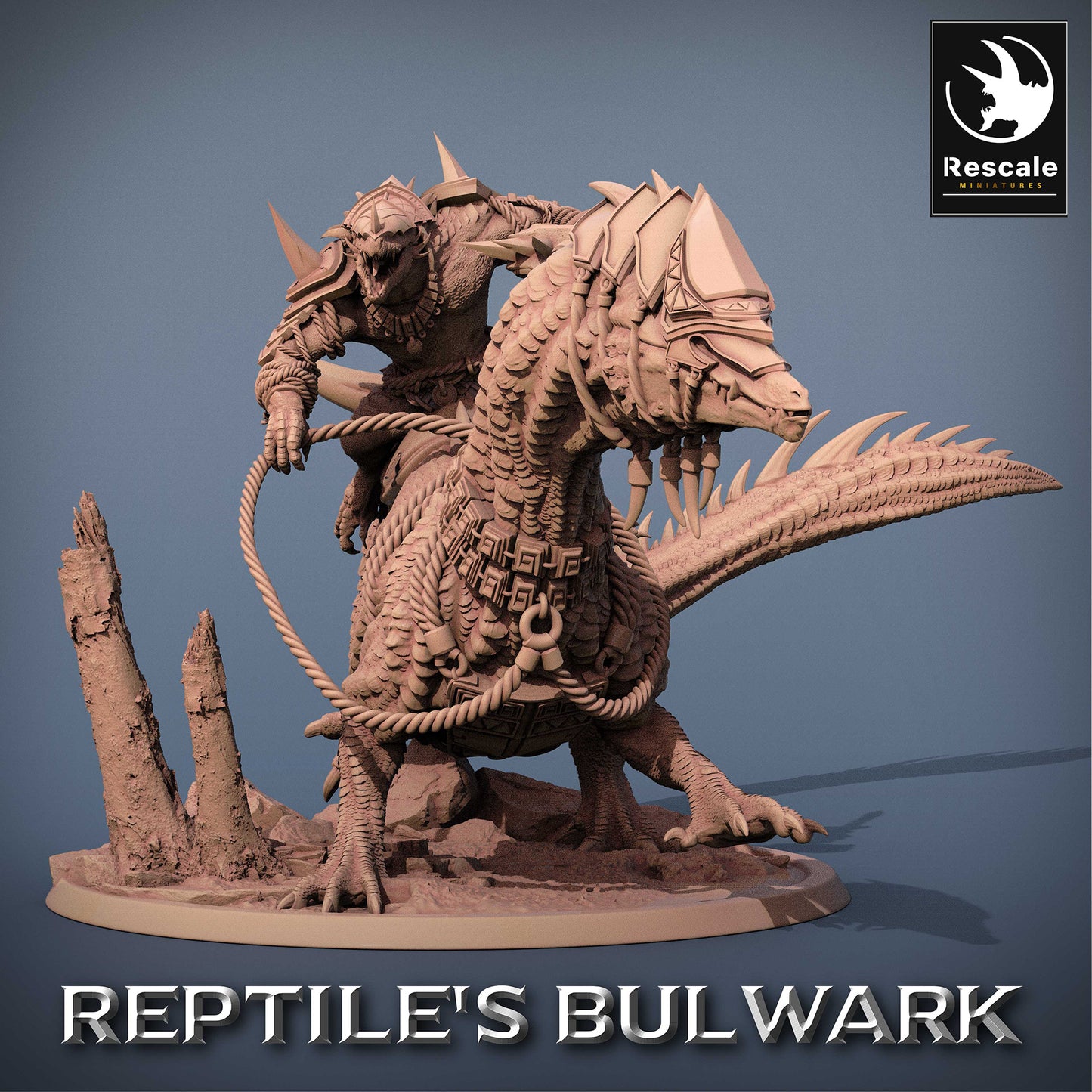 Lizardfolk Reiter - Echsen Krieger auf Dinosaurier Reittier (C1)