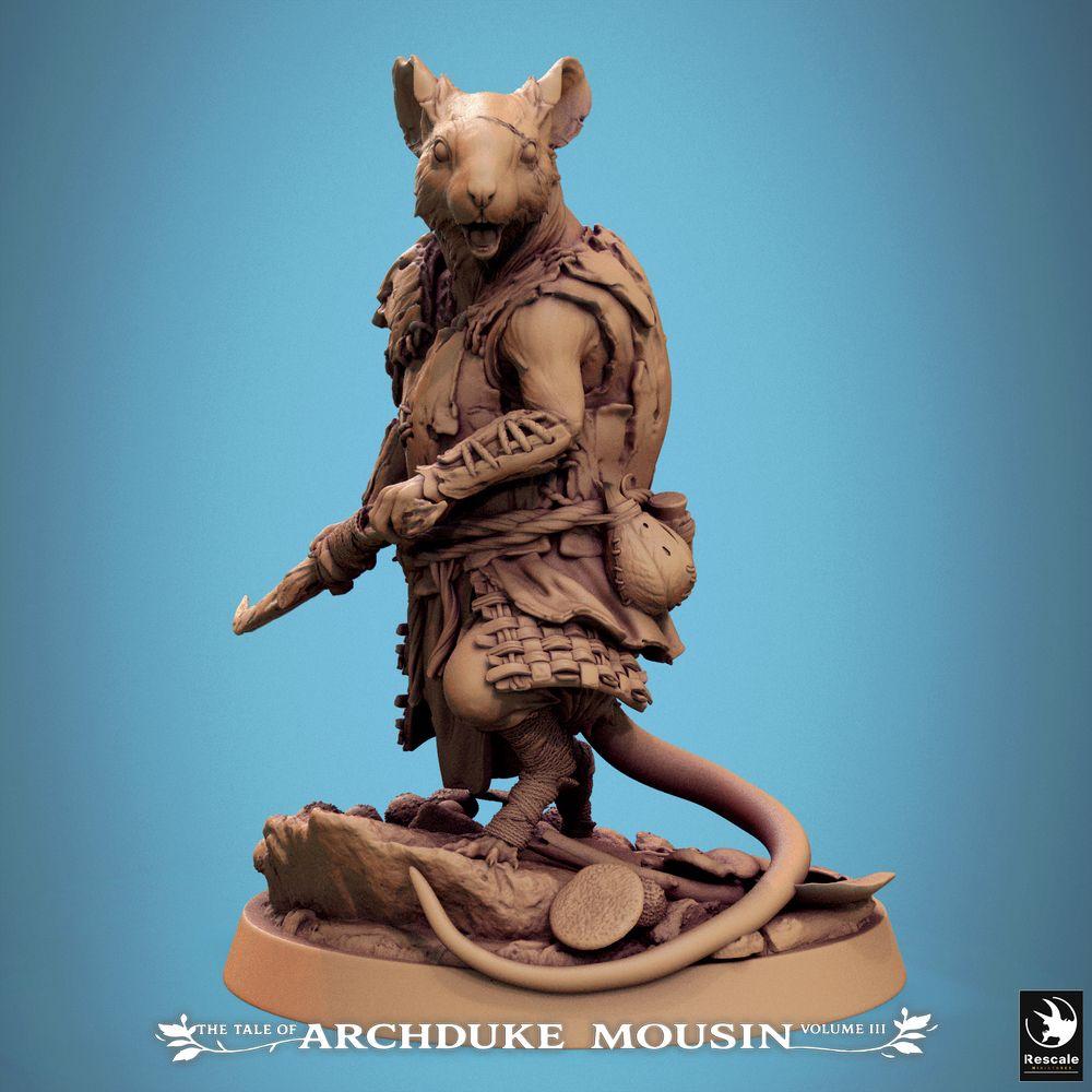 Produktfoto Tabletop 28mm Lord of the Print (LotP) 1: Tabletop Miniatur: Rattenmensch Speerträger, Mauskrieger im Sturmangriff, Stammeskrieger und Späher (25_07_G1)