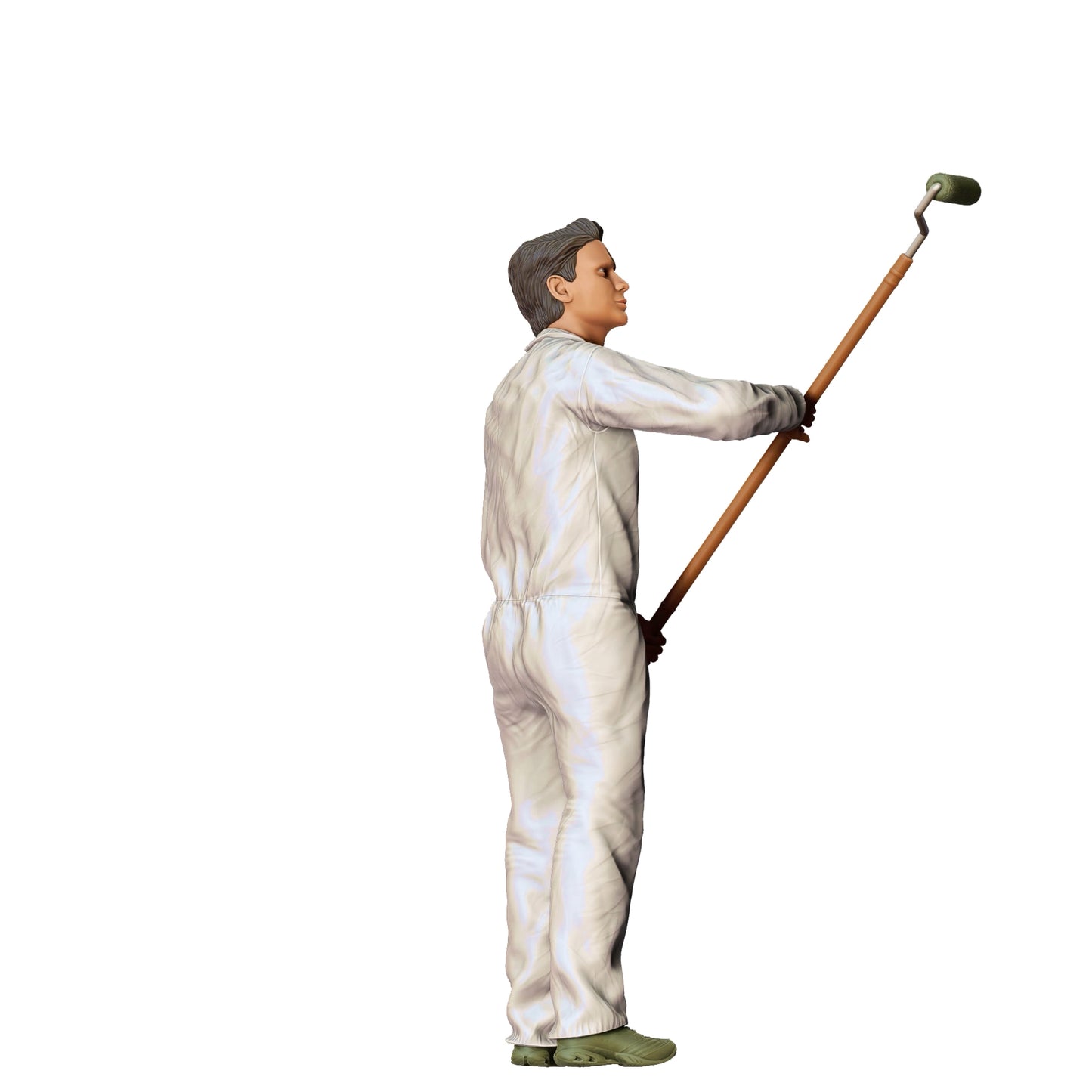 Produktfoto 0: Maler/ Lackierer mit Teleskopstange - Handwerker mit Pinsel