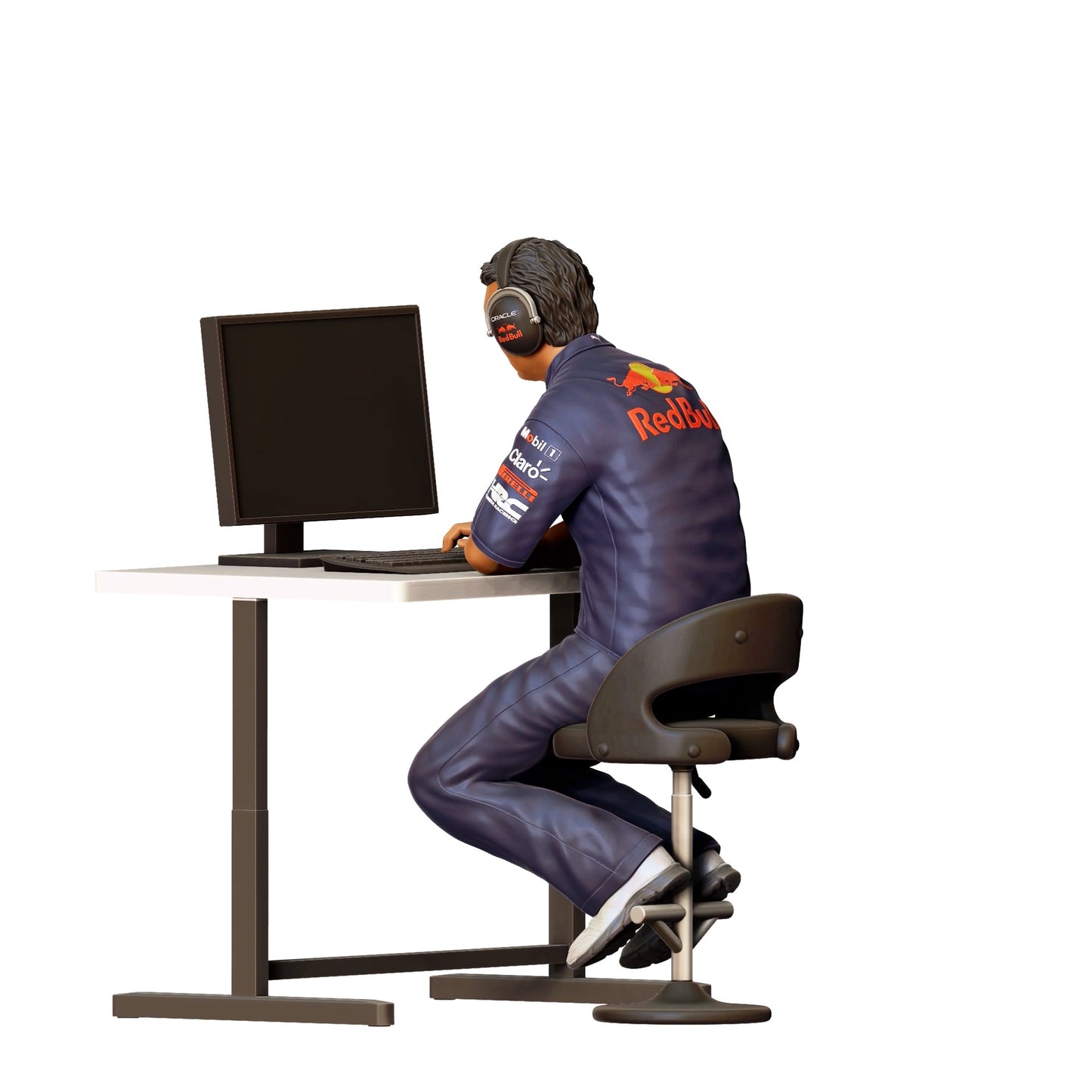 Diorama Modellbau Produktfoto 0: Renn Ingenieur - Rennsport Team mit Computer 2 (Ref. Nr. 317)