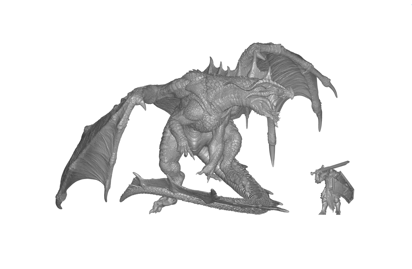 Roter Chromatischer Drache - Mächtige und riesige Kreatur (A)