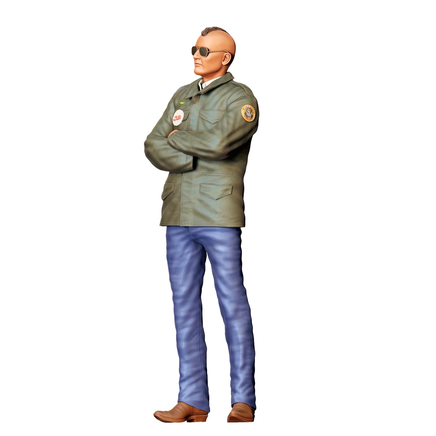 Diorama Modellbau Produktfoto 0: Figur im Military-Look mit Irokese - Großstadt Außenseiter (Ref. Nr. 424)