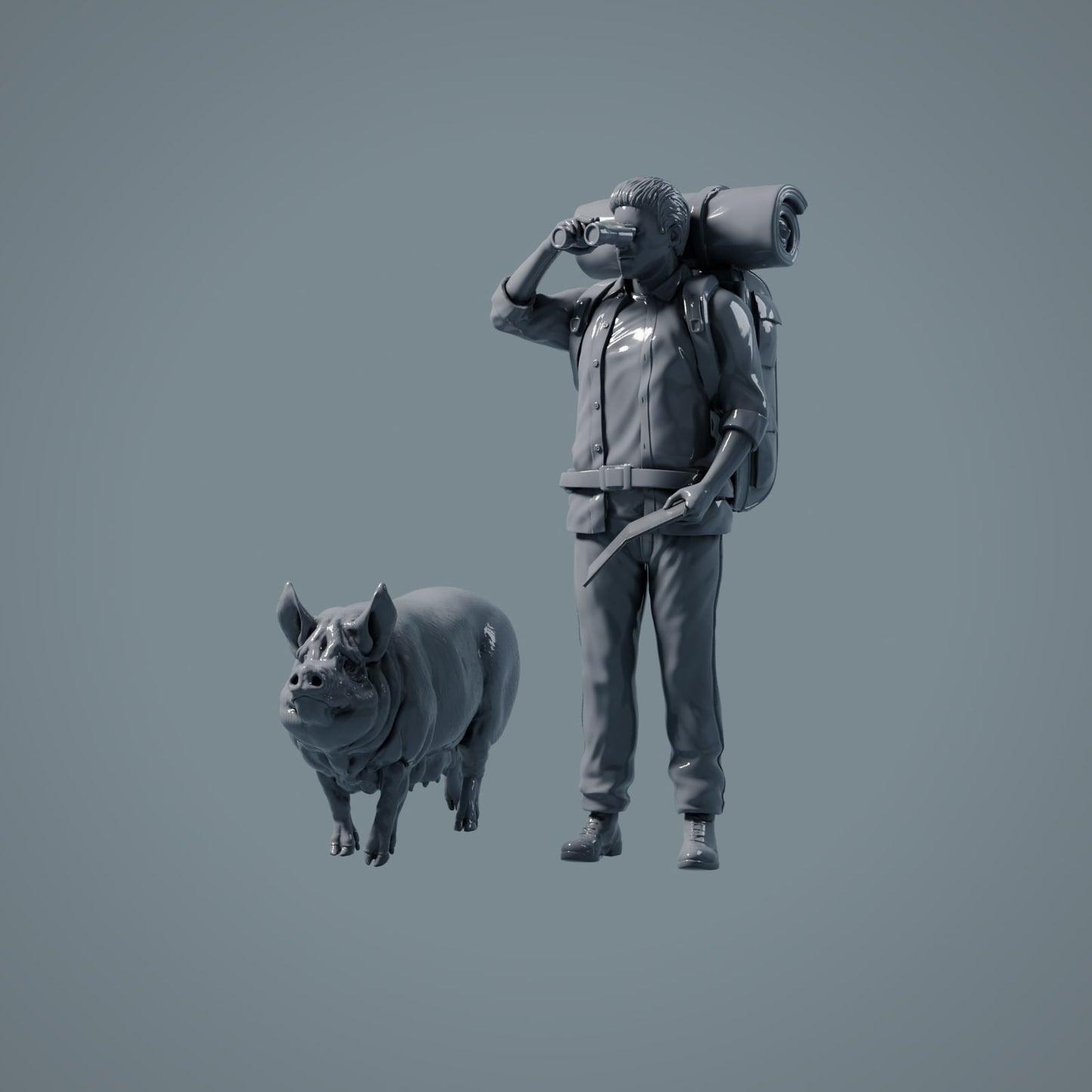 Bauernhof Tier Figuren: Schwein - Berkshire Pig (a035)