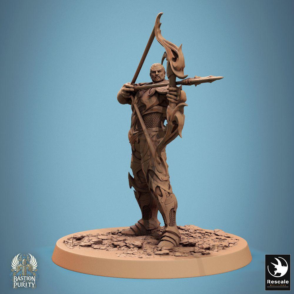 Produktfoto Tabletop 28mm Lord of the Print (LotP) 0: Tabletop Miniatur: Elfen-Bogenschütze mit Langbogen, Waldelfen-Waldläufer und Späher - Sentinel of Aetherium (24_09_D1)