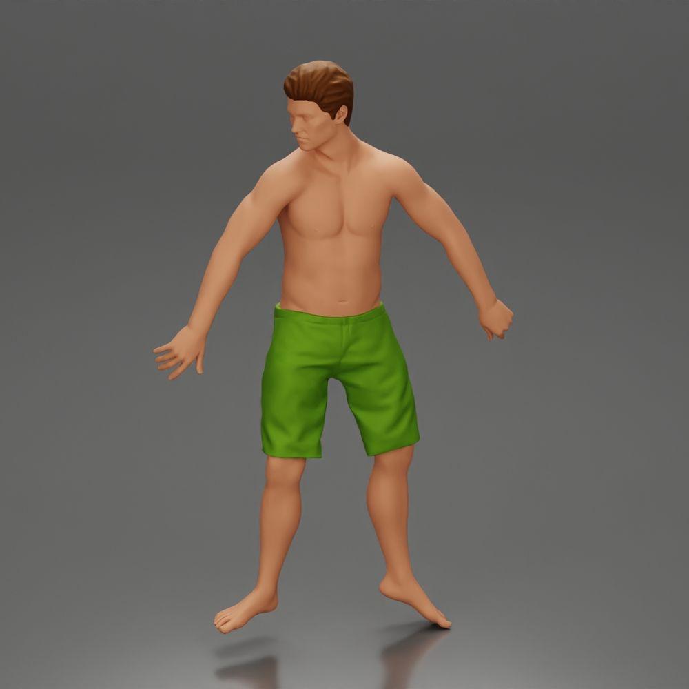 Diorama Modellbau Produktfoto 12: Diorama-Miniatur: Liegende Person bäuchlings neben Surfbrett mit Finnen (Ref Nr. A66)