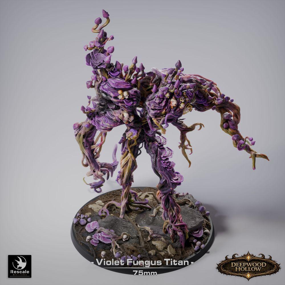 Produktfoto Tabletop 28mm Lord of the Print (LotP) 4: Fantasy Figur: Violet Fungus Titan - Violetter Pilzkoloss, Sporen-Titan, Pflanzen-Golem, Waldhorror Boss-Monster (26_03_E1)