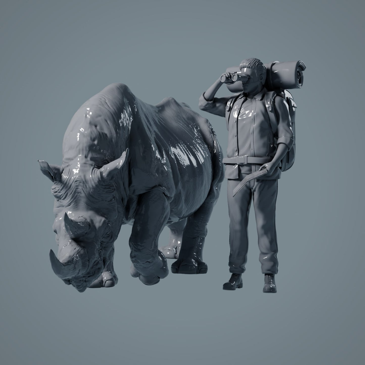 Afrikanisches Nashorn - Tiere der Savanne (23_02_06)
