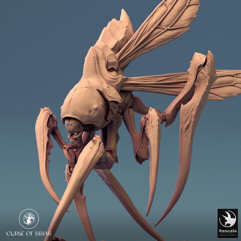 Produktfoto Tabletop 28mm Lord of the Print (LotP) 0: Tabletop Miniatur: Fyrionis - insektoider Schrecken, Mantiden-Monster und Flügelkreatur mit Sichelklauen, Dungeon-Boss (24_07_D2)