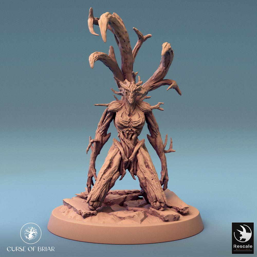 Produktfoto Tabletop 28mm Lord of the Print (LotP) 0: Tabletop Miniatur: Waldgeist, Baumriese, Holz-Elementar, Naturgolem, Dornenwächter (24_07_A3)