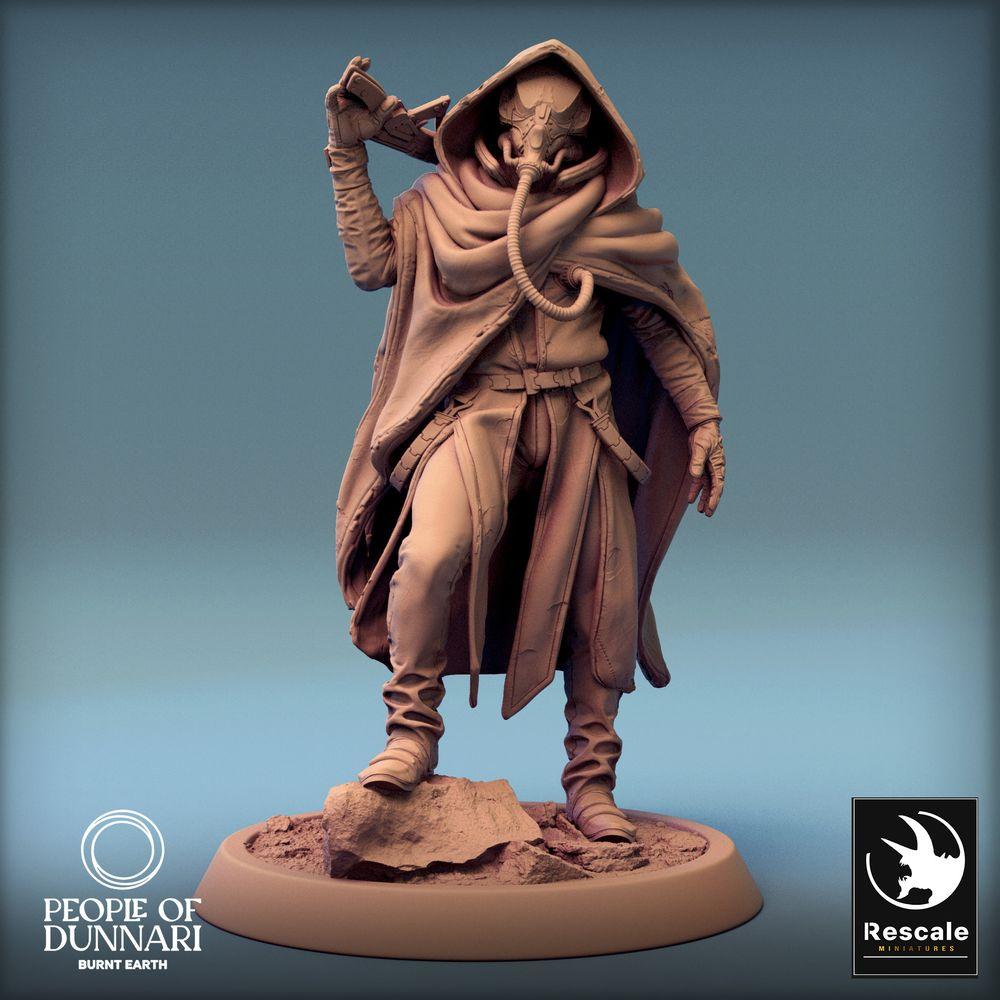 Produktfoto Tabletop 28mm Lord of the Print (LotP) 0: Tabletop Miniatur: Dunnari Zephyr Sandrider Chief - Sandreiter Anführer, Wüsten-Nomade, Scout/Ranger, Scharfschütze (24_03_H15)