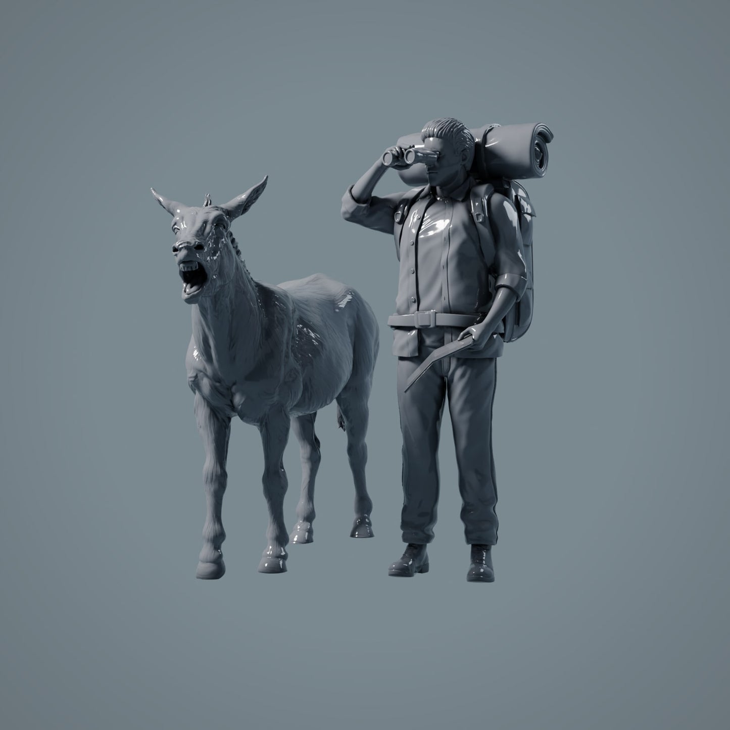 Farm Tier Figur: brüllender Esel (a019)