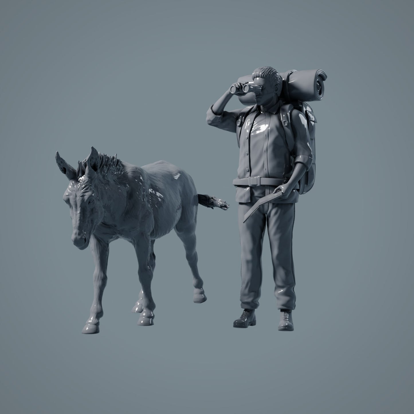 Farm Tier Figur: gehender Esel (a018)