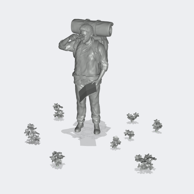 Produktfoto Miniatur Möbel, Einrichtung Diorama und Modellbau 0: Pflanzen und Gewächse: 8 Klee Pflanzen - vierblättriger Glücksklee