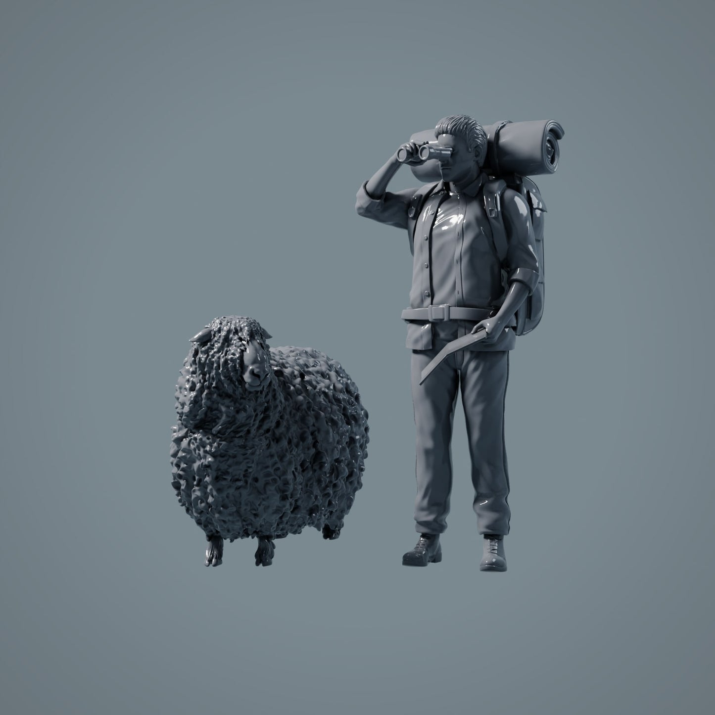 Bauernhof Tier Figuren: Schaf - stehendes Schaf 3 (a026)