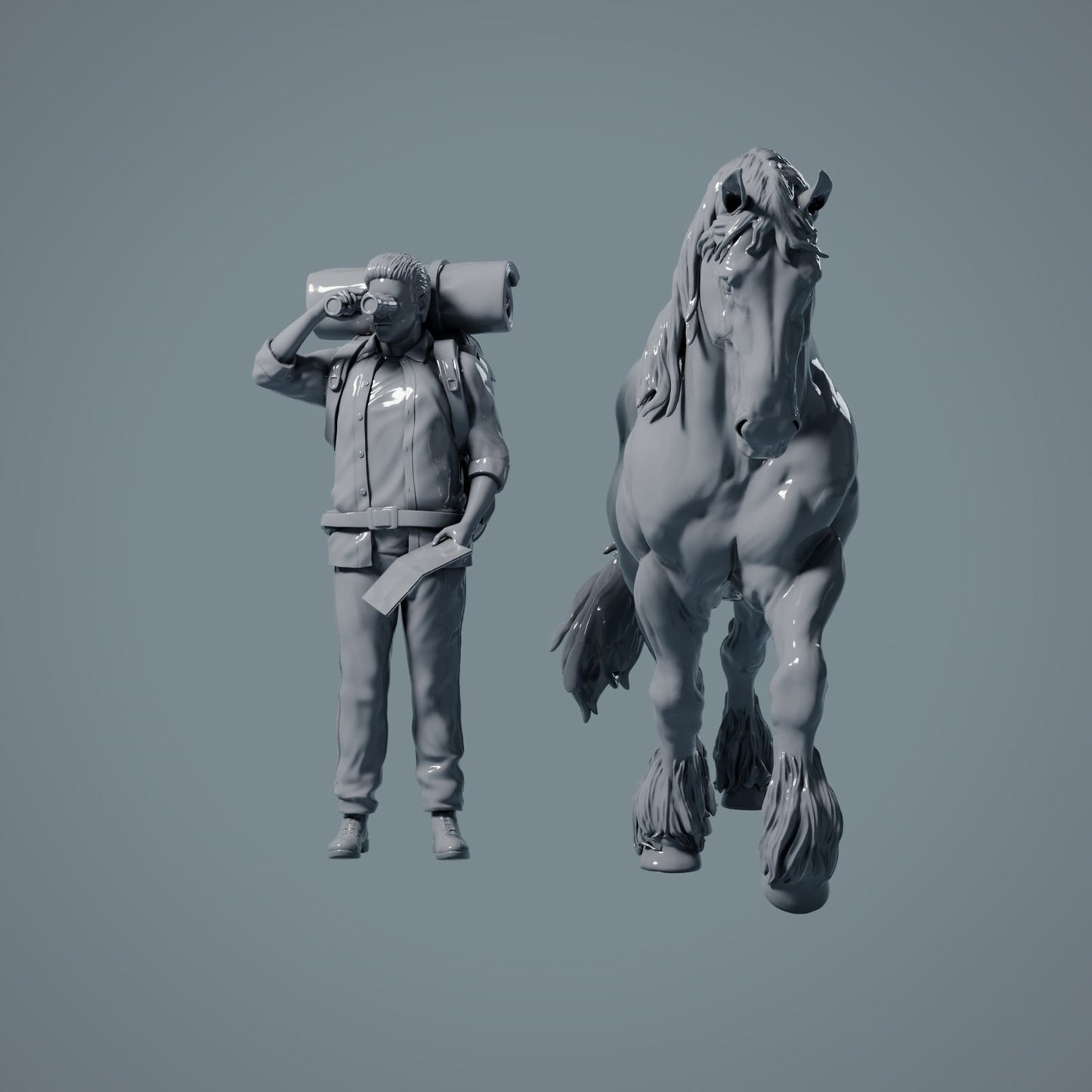 Farm Tier Figur: trabendes Pferd - Suffolk Punch (a010)