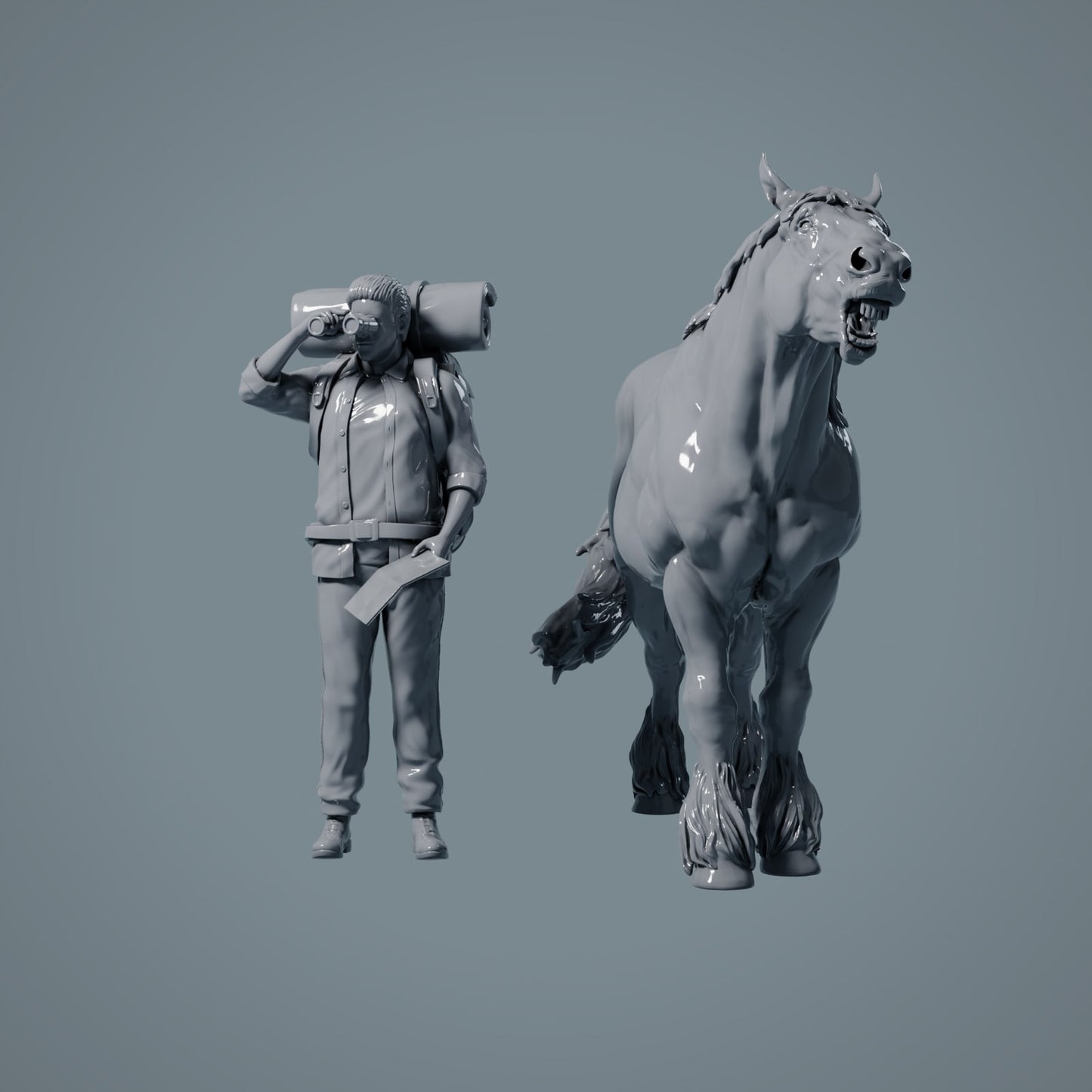 Farm Tier Figur: wieherndes Pferd - Suffolk Punch (a011)