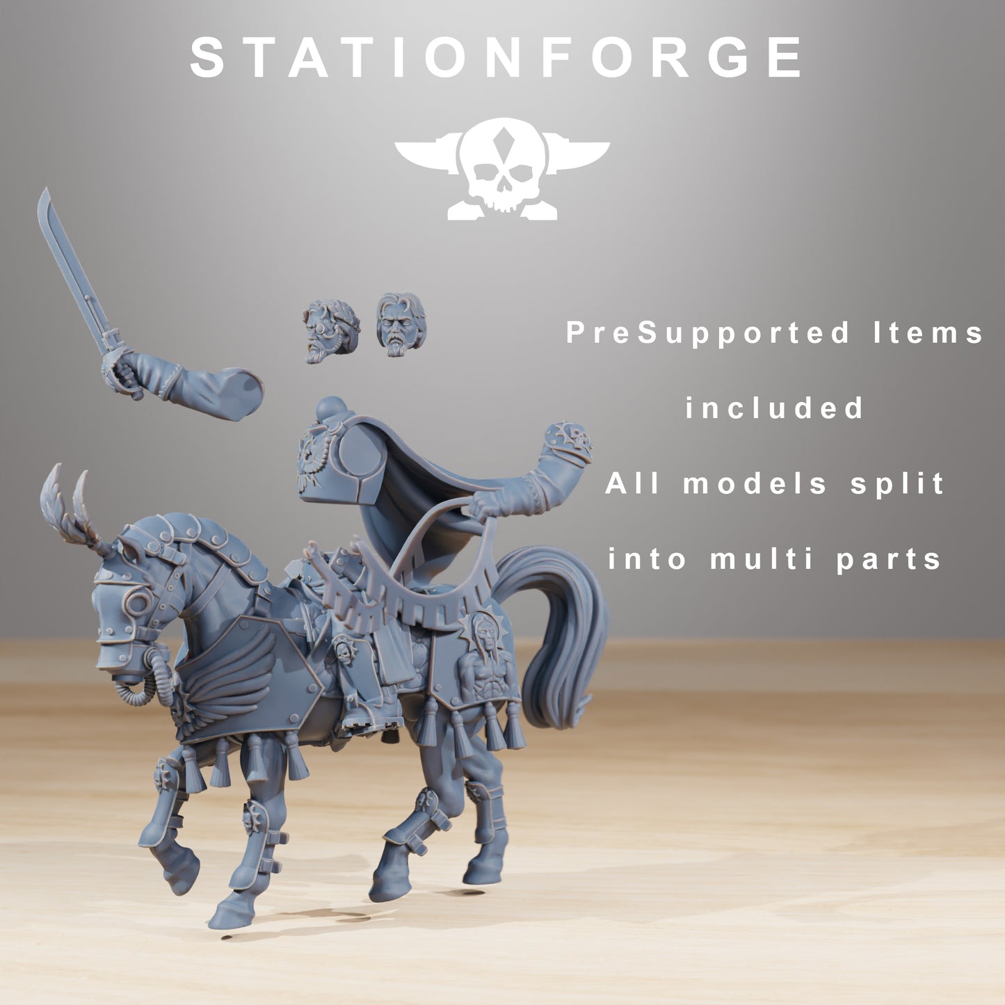 Produktfoto 28mm Tabletop Minis Stationforge: Cavalry Commanders